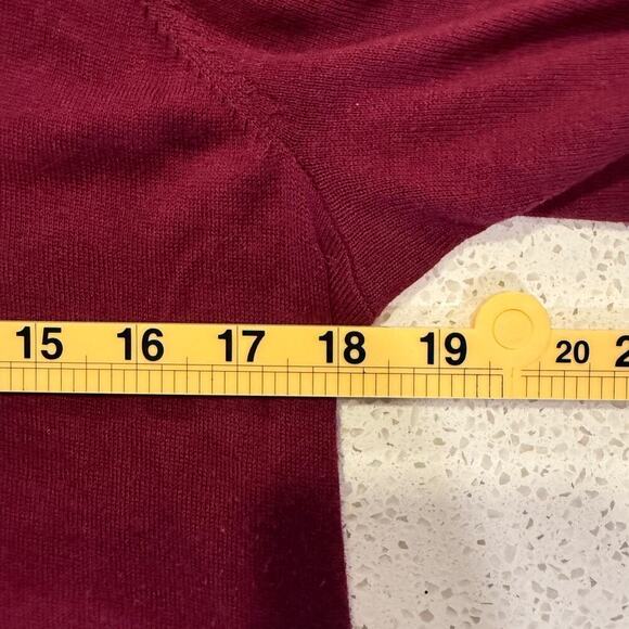 Torrid Burgundy V-Neck Long Sleeve Top Chiffon Hem Women 0 Large Fall Winter - Picture 8 of 9